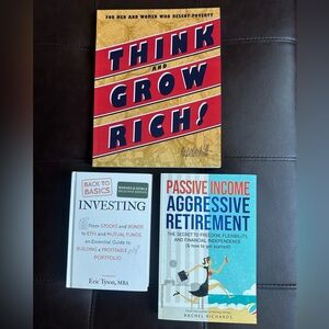 Personal Finance Books on Retirement, Investing, Passive Income (3 Books) - NWOT